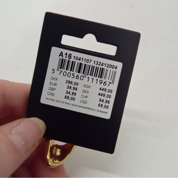 PILGRIM ADJUSTABLE CLOUD RING - SIZE 5- 8 - GOLD PLATED - brand new - Picture 6 of 6